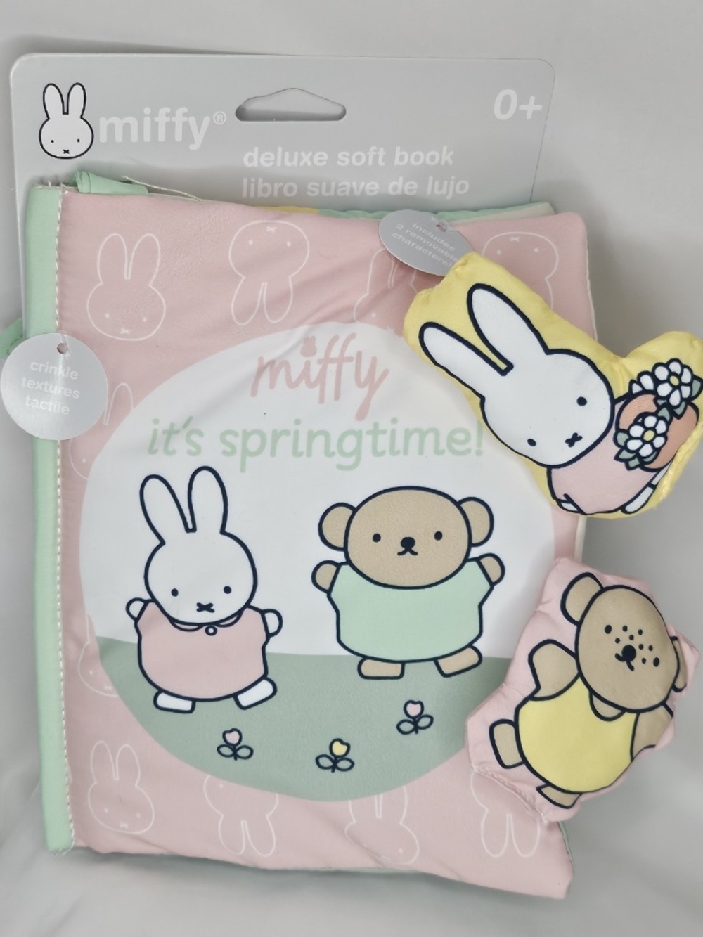 New Miffy Its Springtime Deluxe Soft Book 3pc Sensory Crinkle Baby Development